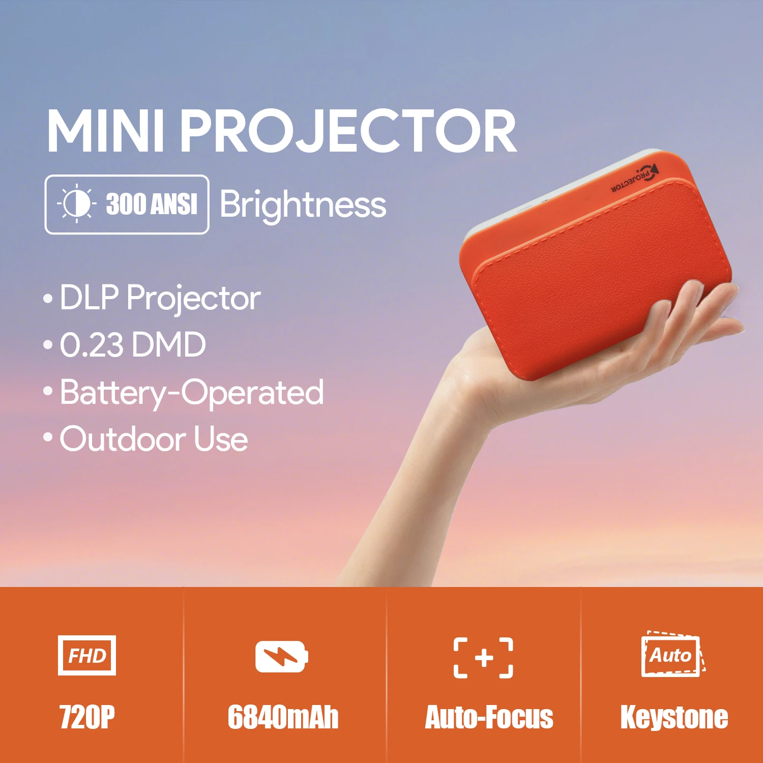 battery powered projector